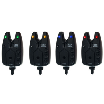 SET AVERTIZORI DELIGHT BITE ALARM 4+1 Multicolor + husa neopren 