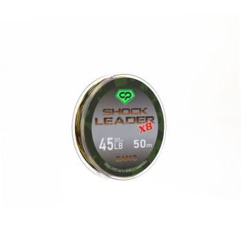FIR DIAMOND SHOCK LEADER 8x CAMO 50m 45lb 