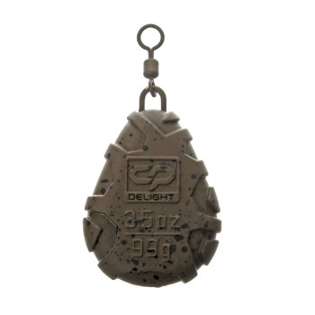 DELIGHT PLUMB FLAT PEAR SWIVEL LEAD 3.5OZ/99G 
