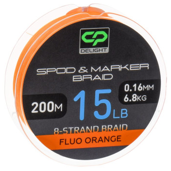 FIR DELIGTH SPOD & MARKER BRAID X8 FLUO ORANGE x8 0.18 mm 18 lb 200m 