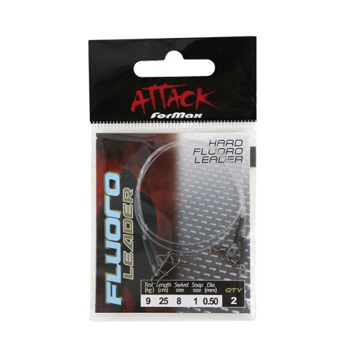 ATTACK STRUNA HARD FLORO LEADER - 25CM/0.60MM - 2BUC. 