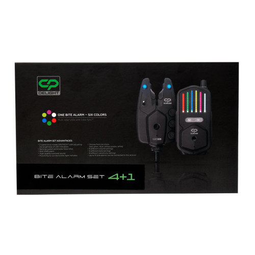 SET AVERTIZORI DELIGHT BITE ALARM 3+1 Multicolor + husa neopren 
