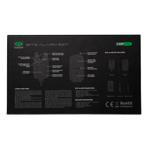 SET AVERTIZORI DELIGHT BITE ALARM 3+1 Multicolor + husa neopren 